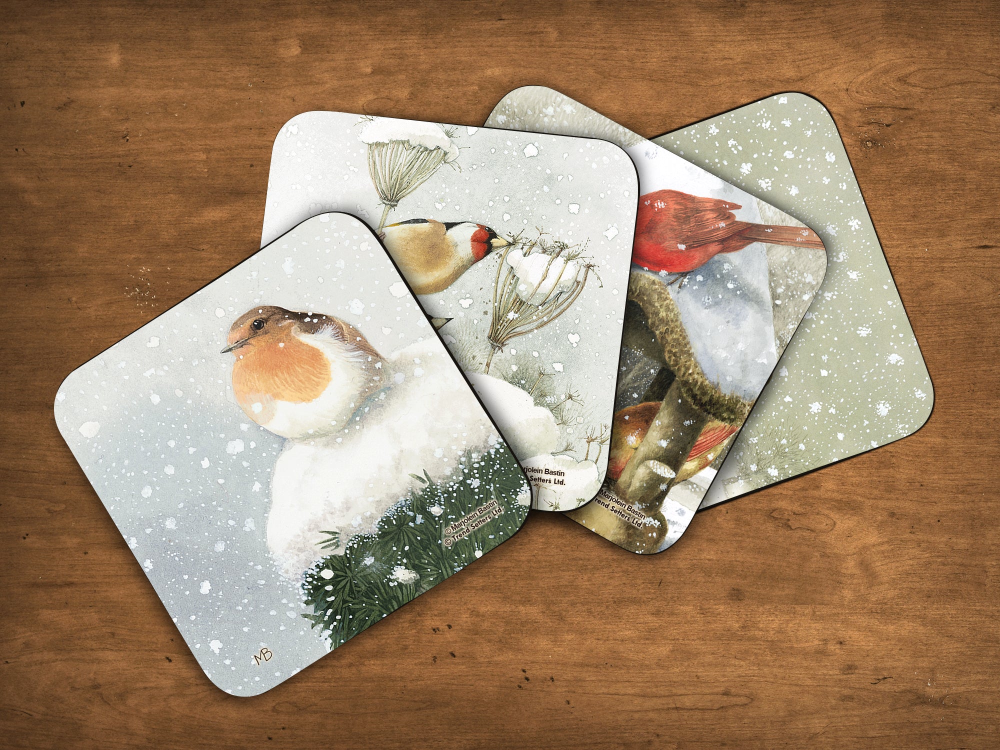 Marjolein Bastin (Winter Birds) Hardboard Coaster Set of Four CSTRHRD042