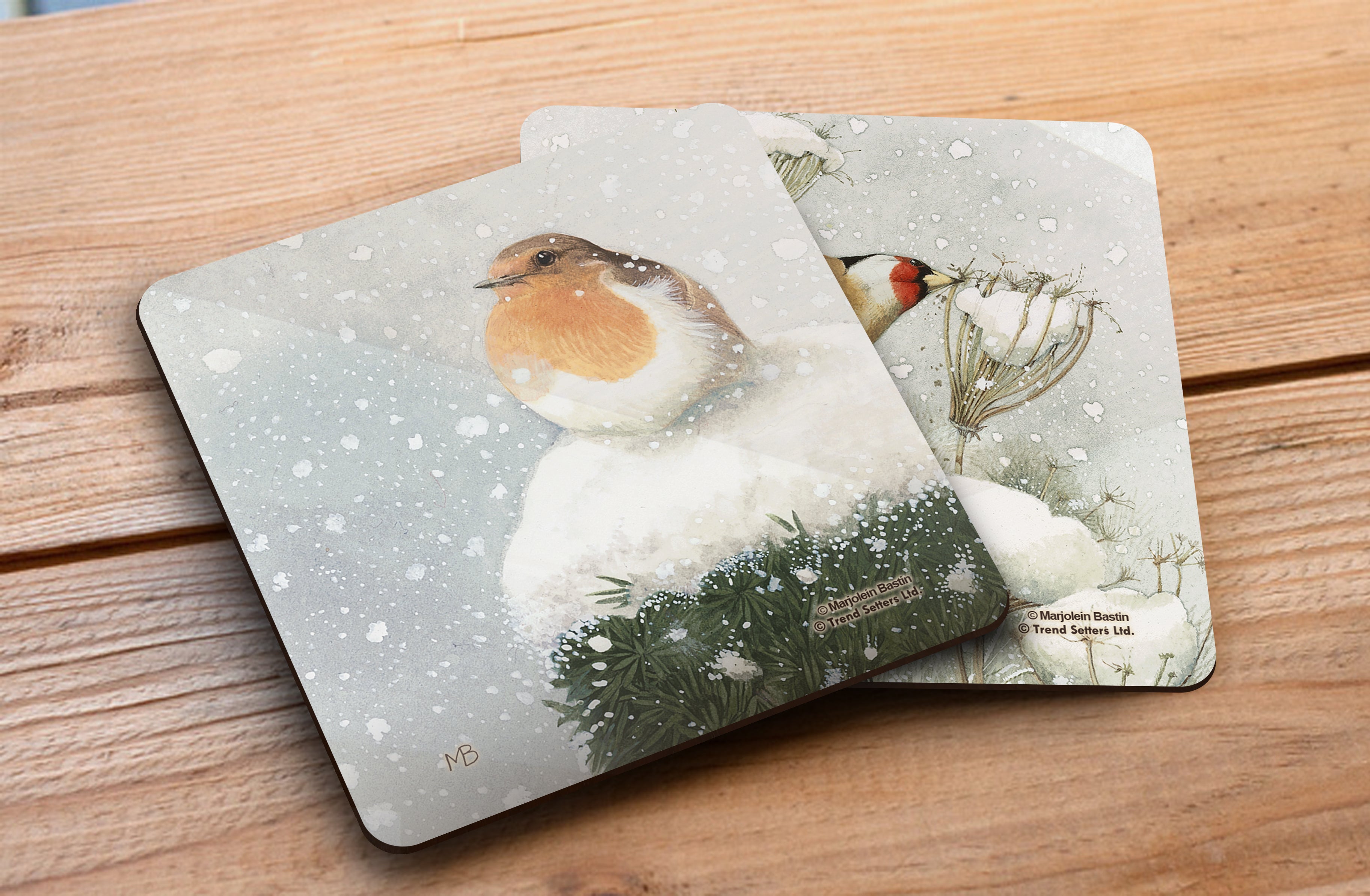 Marjolein Bastin (Winter Birds) Hardboard Coaster Set of Four CSTRHRD042