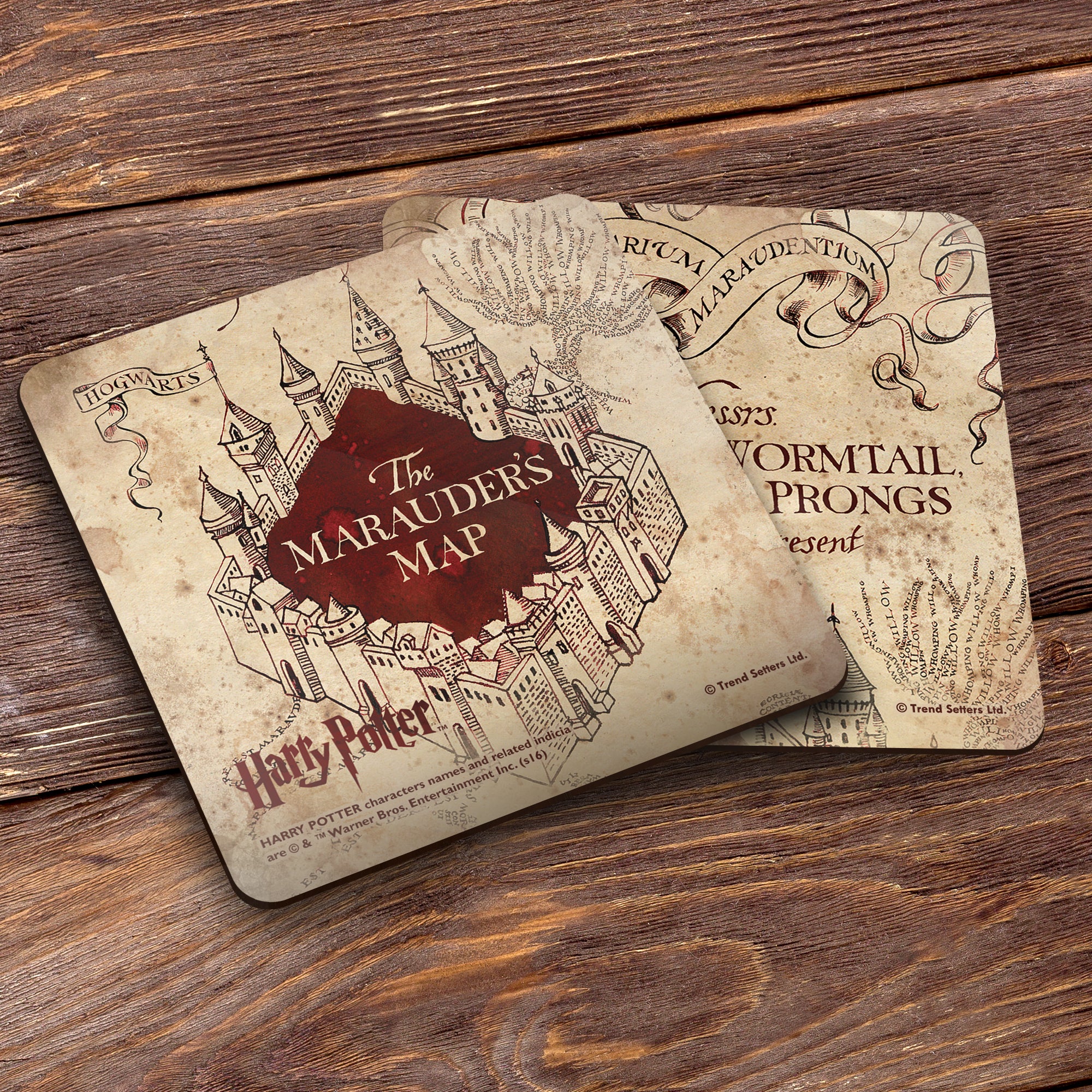 Harry Potter (Marauders Map) Hardboard Coaster Set of Four CSTRHRD043