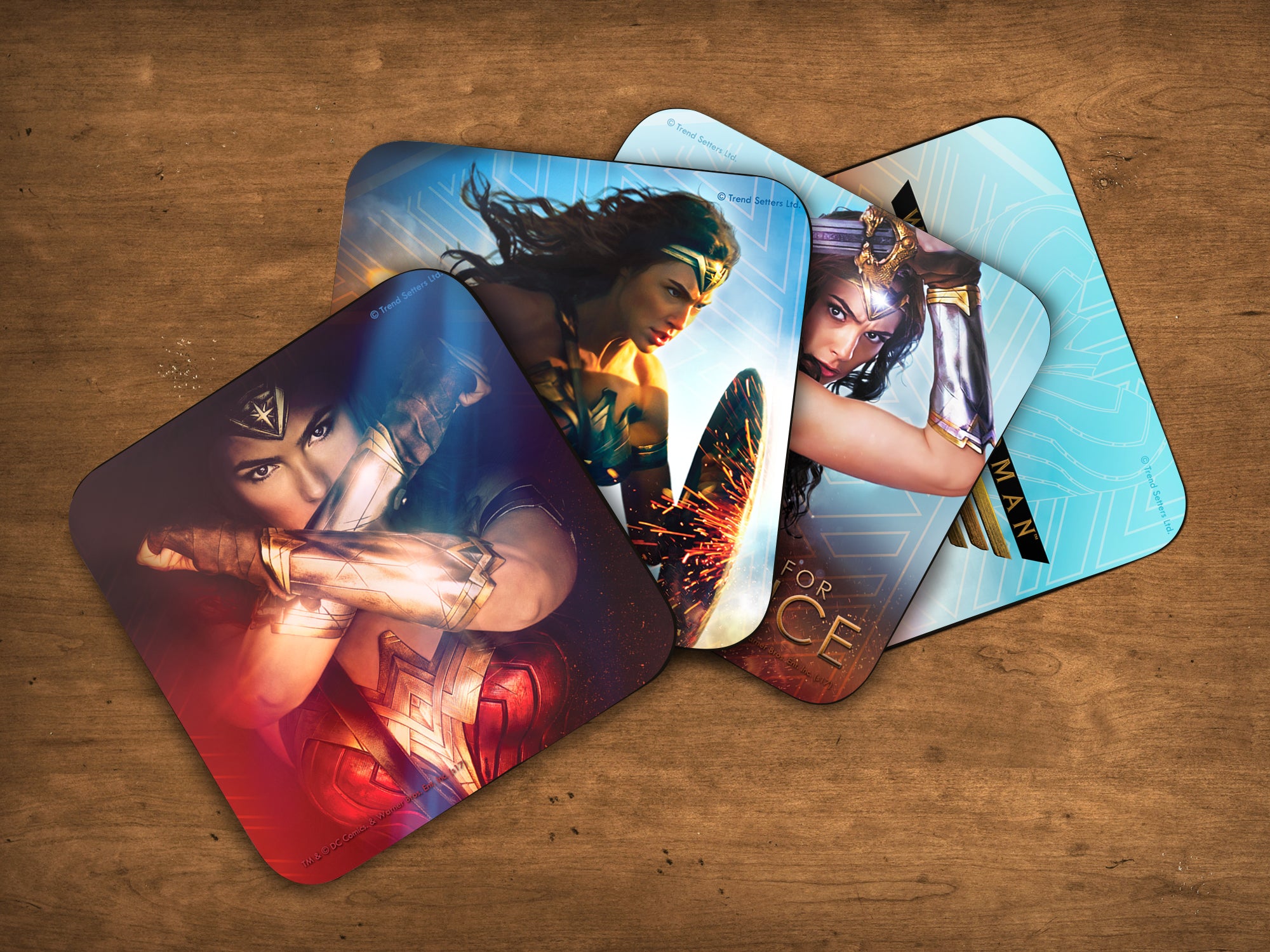 Wonder Woman (Fight for Justice) Hardboard Coaster Set of Four CSTRHRD046