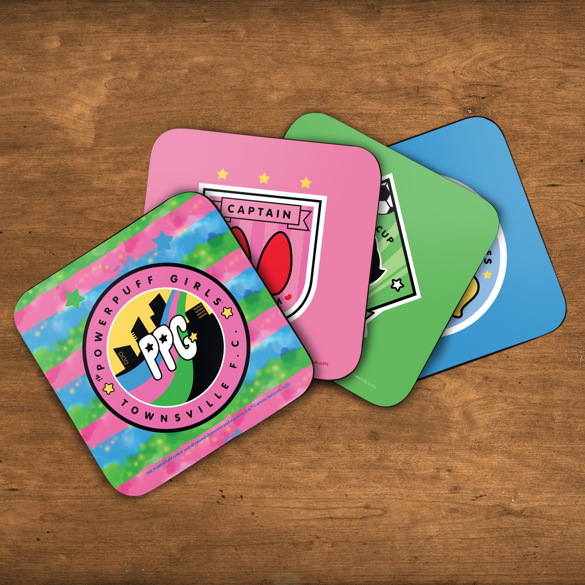 The Powerpuff Girls (PPG) Hardboard Coaster Set of Four CSTRHRD063
