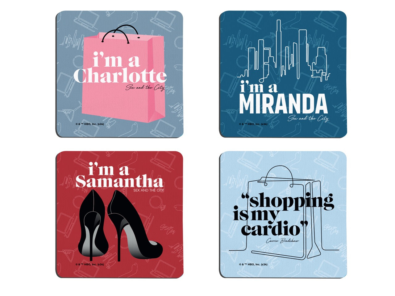 Sex and the City (I'm A...) Hardboard Coaster Set of Four CSTRHRD070