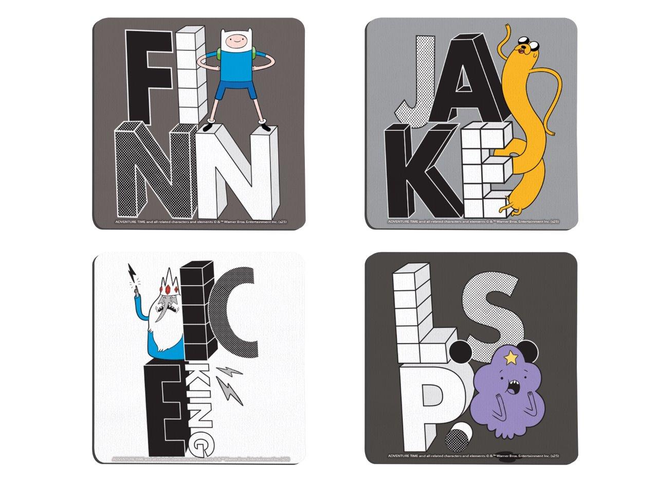 Adventure Time (Character Blocks) Hardboard Coaster Set of Four CSTRHRD073