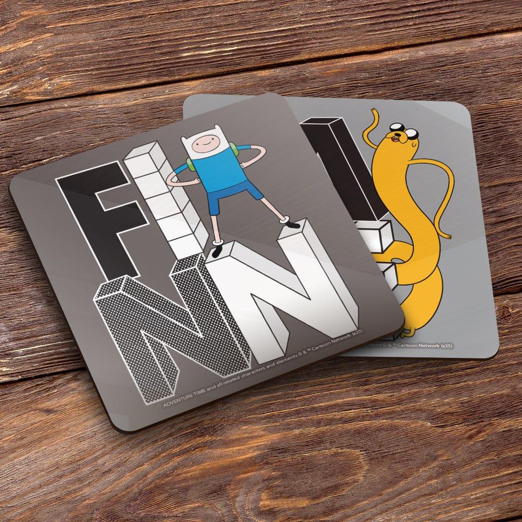 Adventure Time (Character Blocks) Hardboard Coaster Set of Four CSTRHRD073