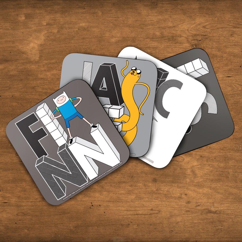 Adventure Time (Character Blocks) Hardboard Coaster Set of Four CSTRHRD073