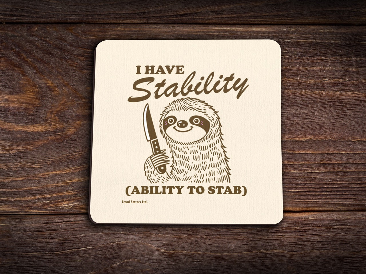 Trend Setters Original (Funny Animal Quotes) Hardboard Coaster Set of Four CSTRHRD075