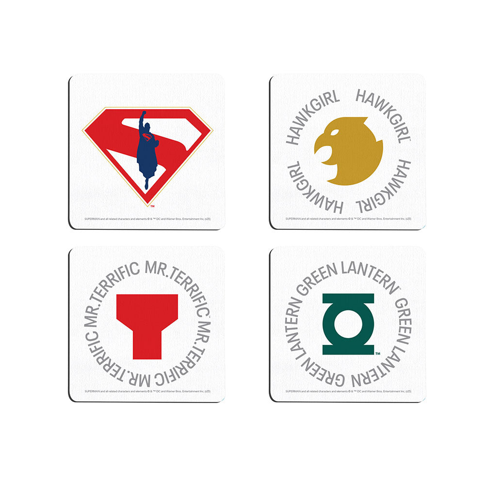 Superman (2025) (Symbols of Justice) Hardboard Coaster Set of Four CSTRHRD077