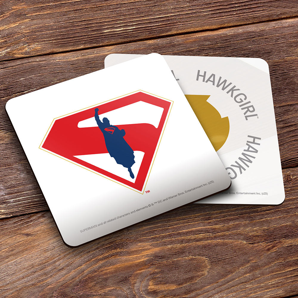 Superman (2025) (Symbols of Justice) Hardboard Coaster Set of Four CSTRHRD077