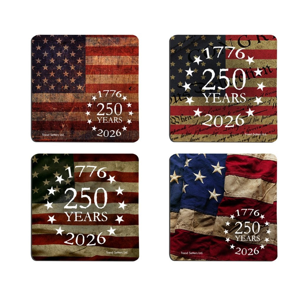 Trend Setters Original (America 250: Vintage Flag) Hardboard Coaster Set of Four CSTRHRD078