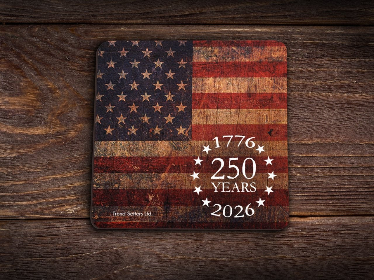 Trend Setters Original (America 250: Vintage Flag) Hardboard Coaster Set of Four CSTRHRD078