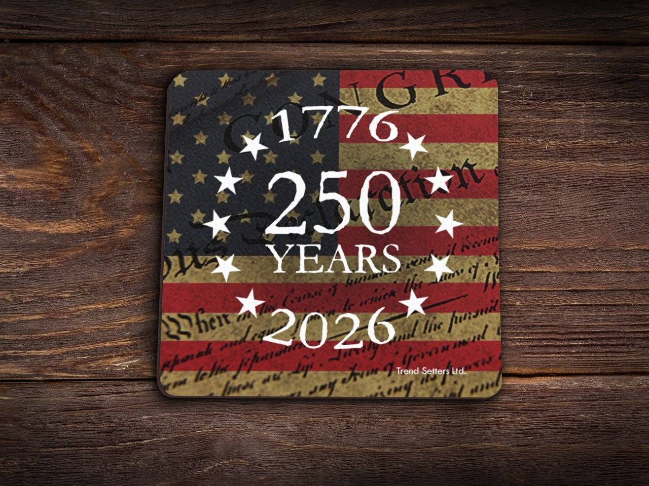 Trend Setters Original (America 250: Vintage Flag) Hardboard Coaster Set of Four CSTRHRD078
