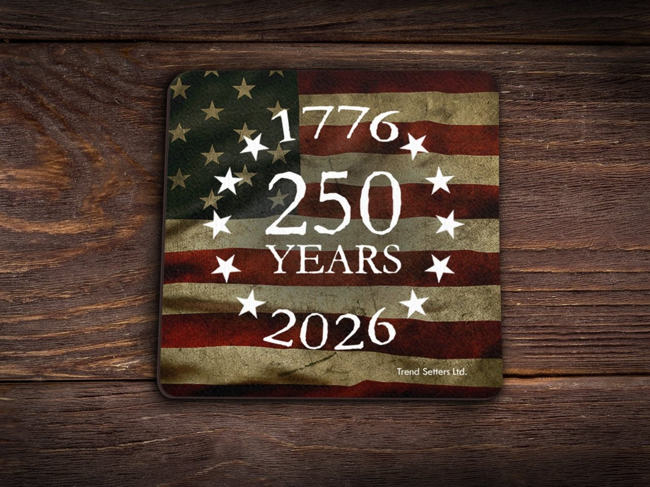 Trend Setters Original (America 250: Vintage Flag) Hardboard Coaster Set of Four CSTRHRD078
