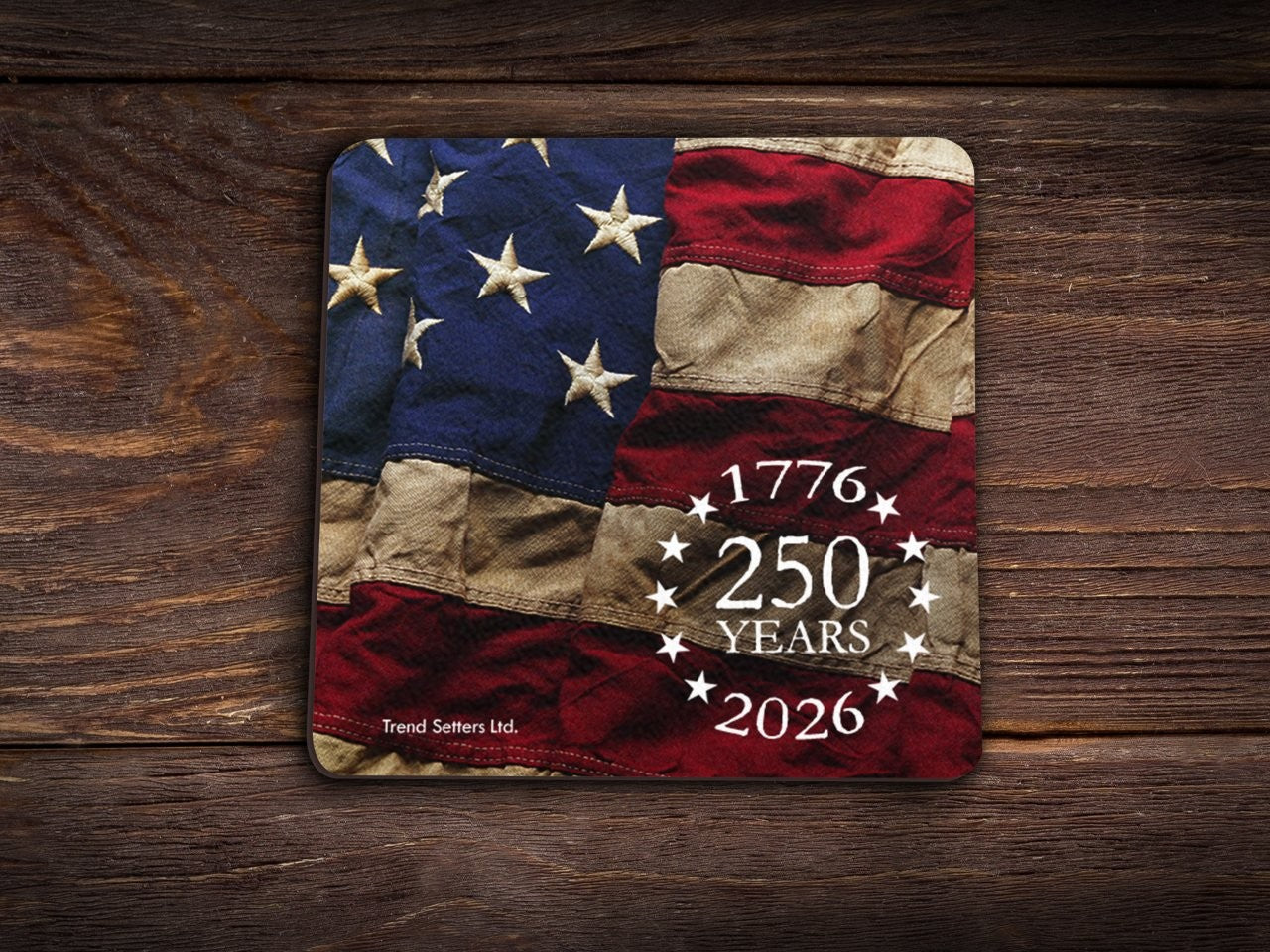 Trend Setters Original (America 250: Vintage Flag) Hardboard Coaster Set of Four CSTRHRD078