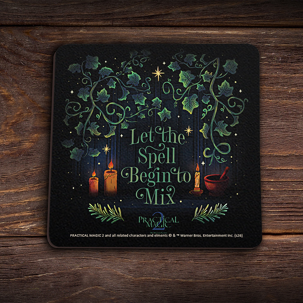 Practical Magic 2 (Witchy Sayings) 3.5" x 3.5" Hardboard Coaster Set of Four CSTRHRD079