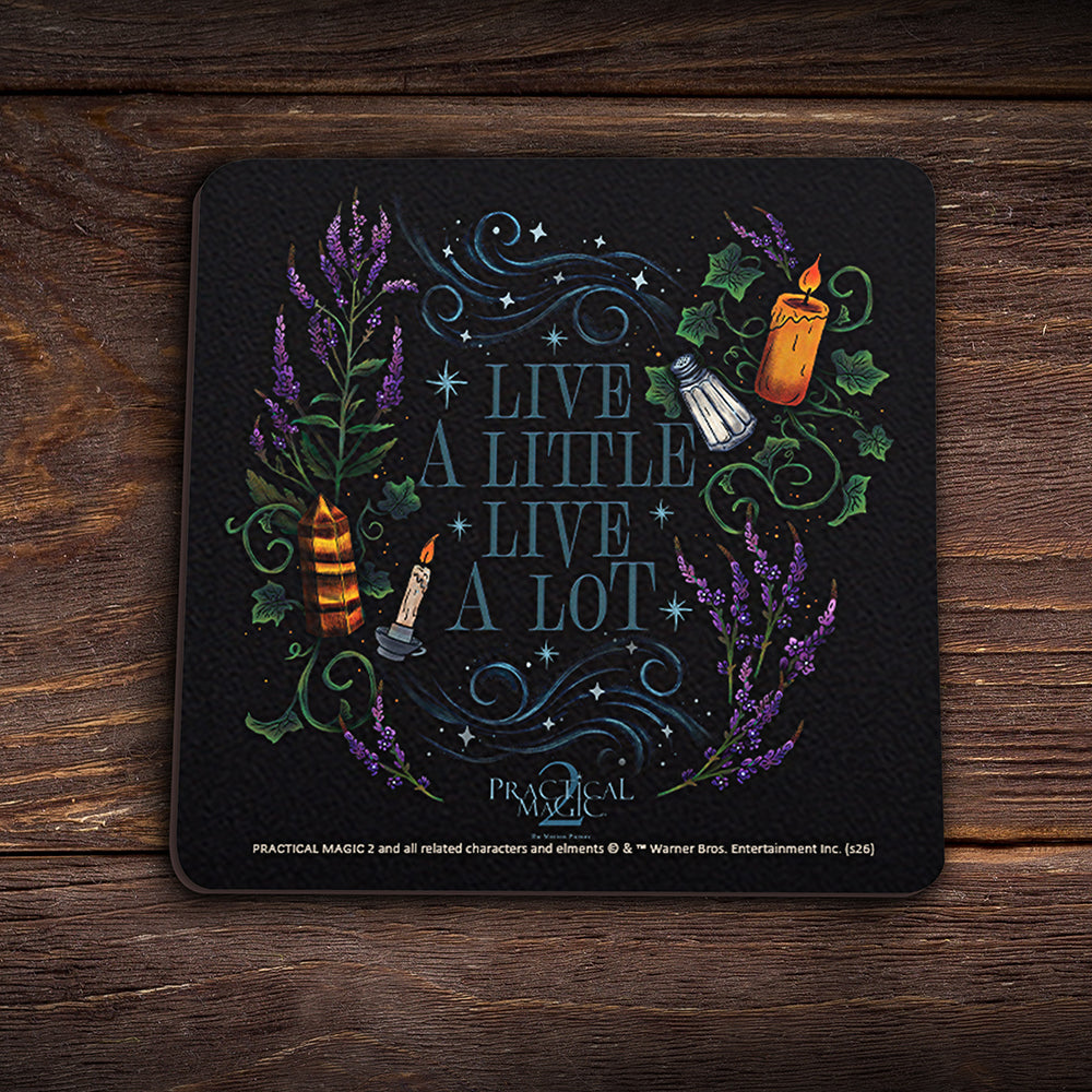 Practical Magic 2 (Witchy Sayings) 3.5" x 3.5" Hardboard Coaster Set of Four CSTRHRD079