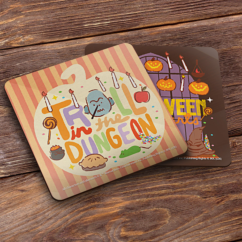 Harry Potter (Autumn and Halloween) 3.5" x 3.5" Hardboard Coaster Set of Four CSTRHRD081