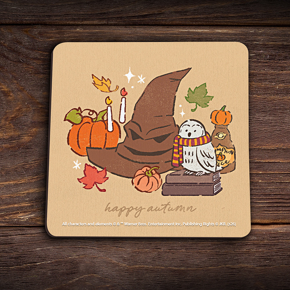Harry Potter (Autumn and Halloween) 3.5" x 3.5" Hardboard Coaster Set of Four CSTRHRD081
