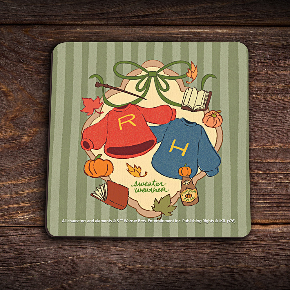Harry Potter (Hogwarts Holiday) 3.5" x 3.5" Hardboard Coaster Set of Four CSTRHRD082