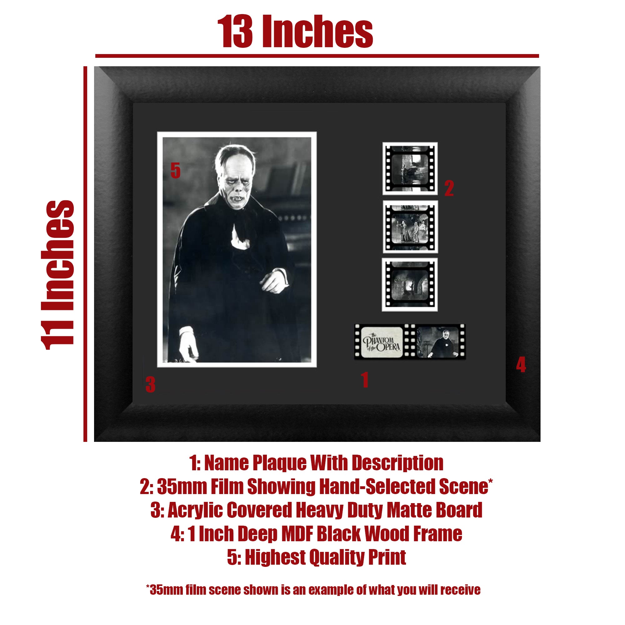 Phantom of the Opera (Lon Chaney - 1925) Limited Edition Double FilmCells Presentation USFC2420