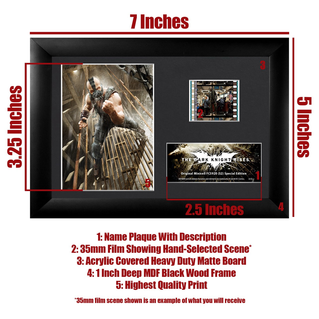 Batman: The Dark Knight Rises (Bane) Minicell FilmCells Framed Desktop Presentation USFC5920
