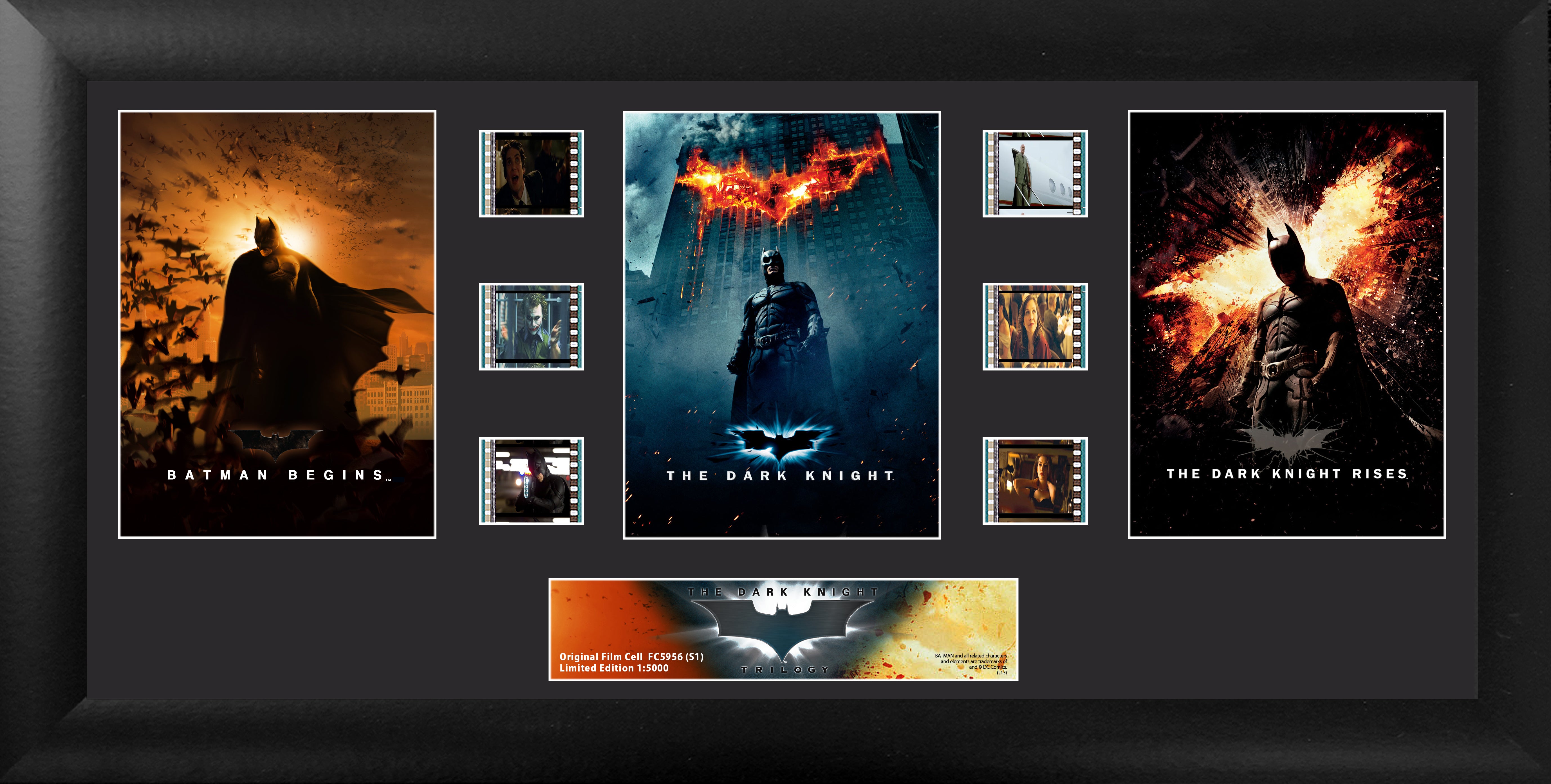 Batman: The Dark Knight Trilogy (Trilogy Tribute) FilmCells Presentation Limited Edition Trio Wall Art USFC5956