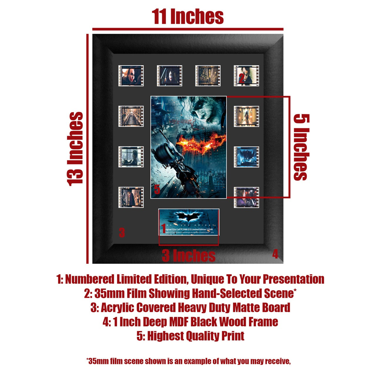 Batman: The Dark Knight (Batman v. Joker) Limited Edition Mini Montage Framed FilmCells Presentation USFC5988