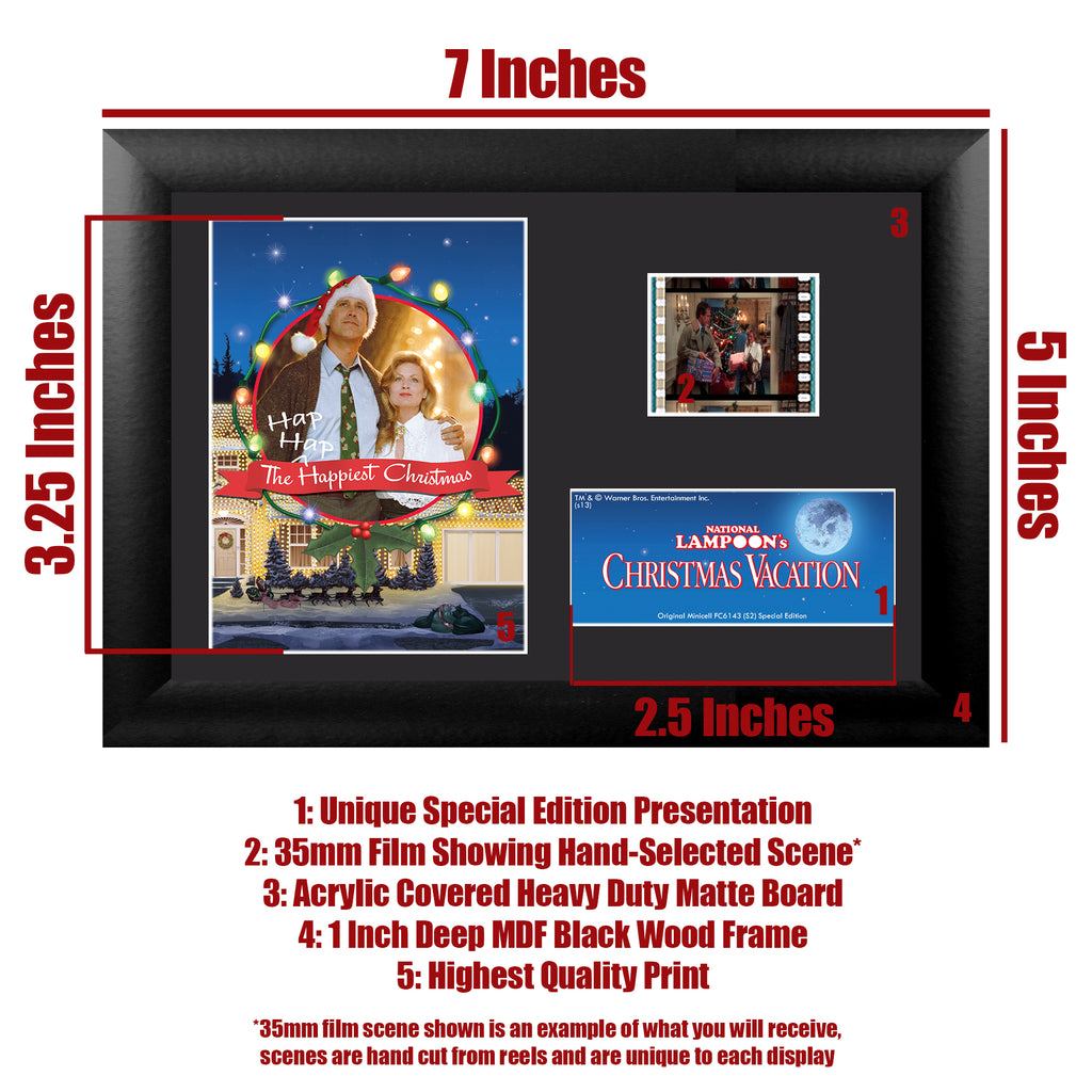 National Lampoons Christmas Vacation (Hap Hap Happiest Christmas) Minicell FilmCells Framed Desktop Presentation USFC6143