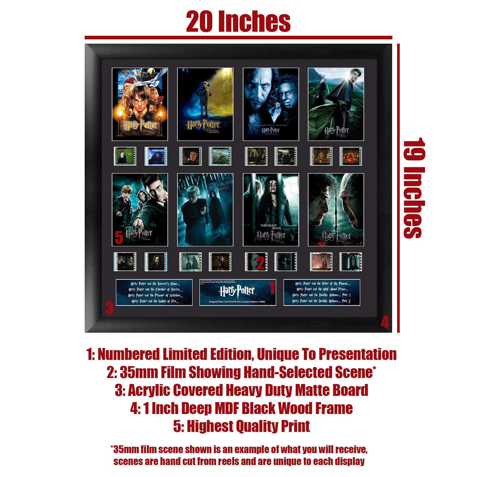Harry Potter 1-7 Finale (S4) FilmCells Presentation Limited Edition Mixed Montage Wall Art USFC6199