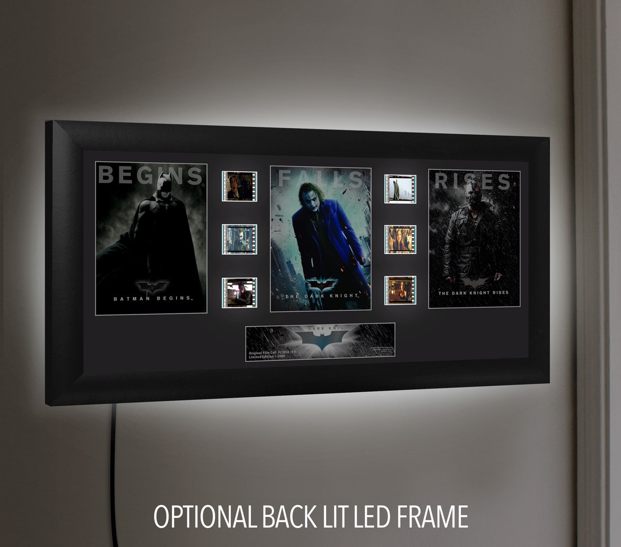Batman: The Dark Knight Trilogy (Rise and Fall) Limited Edition Trio Framed FilmCells Presentation USFC6225