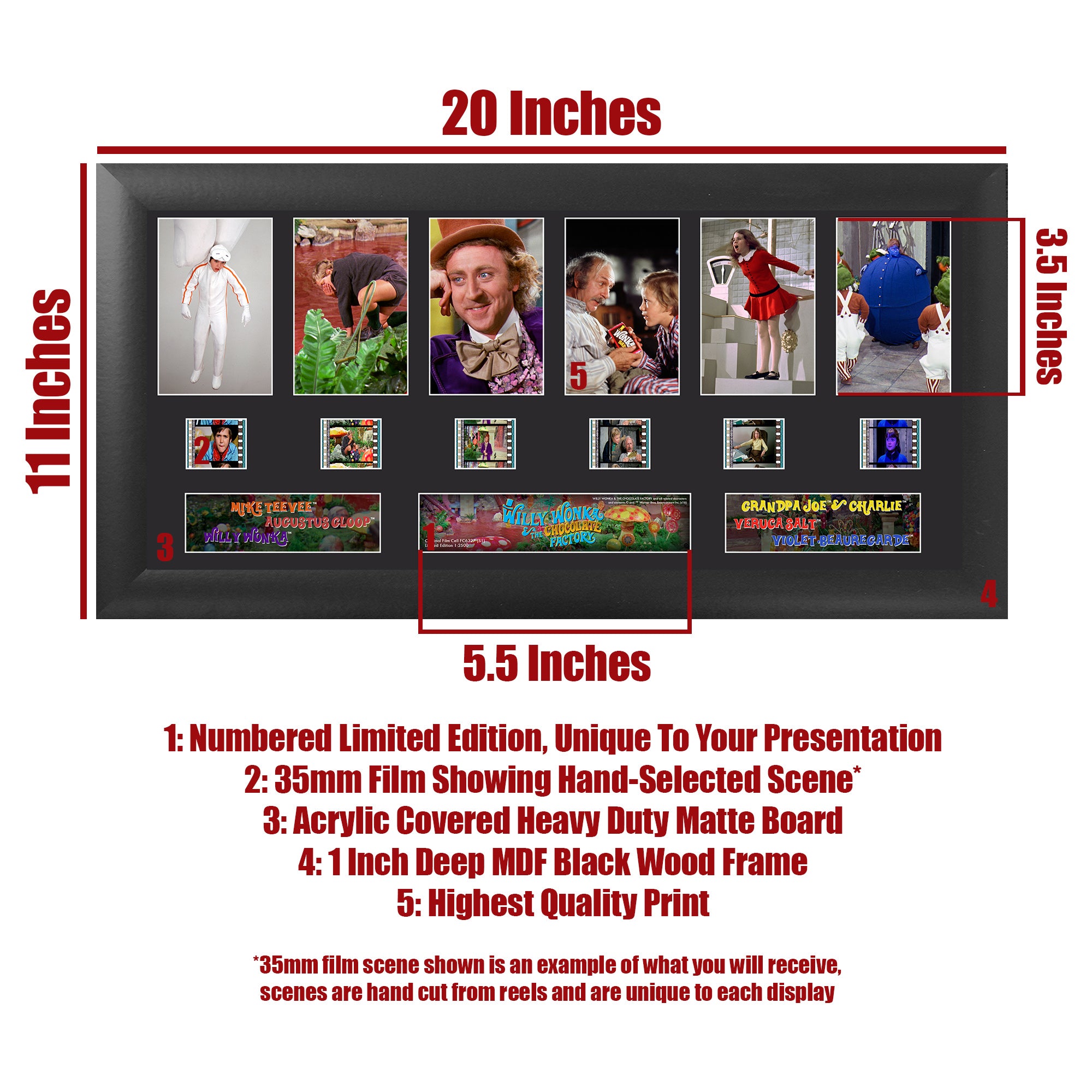 Willy Wonka and the Chocolate Factory (S1) Limited Edition Deluxe FilmCells Framed Presentation USFC6327