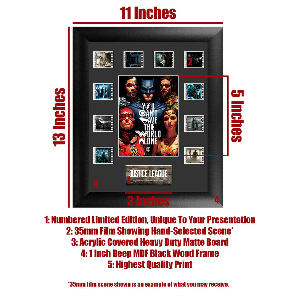 Justice League (Save the World) (S1) Limited Edition Mini Montage Framed FilmCells Presentation USFC6368