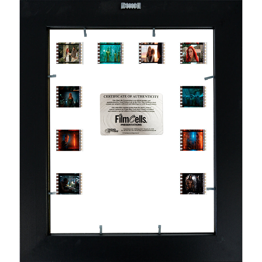 Aquaman (Jason Momoa and Sharks) Mini Montage Framed FilmCells PresentationUSFC6389