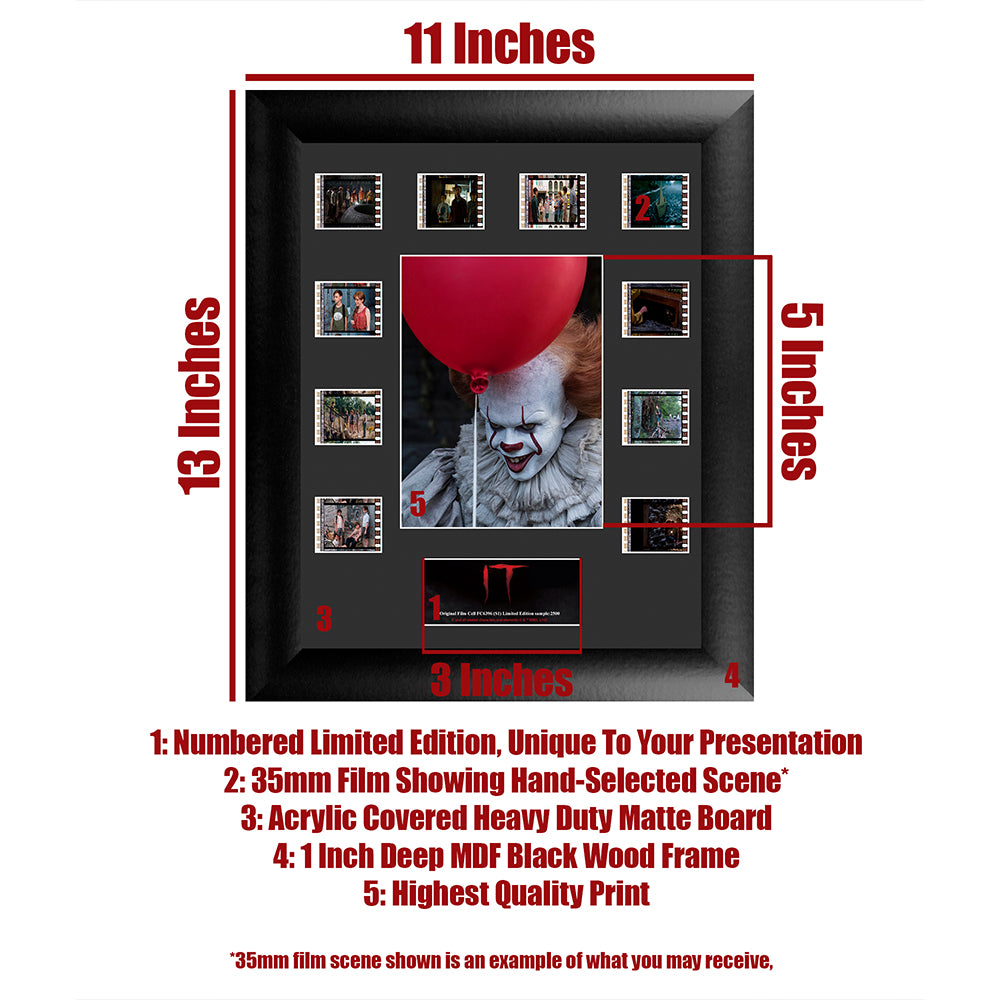 It (Pennywise and Balloon) Limited Edition Mini Montage Framed FilmCells Presentation USFC6396