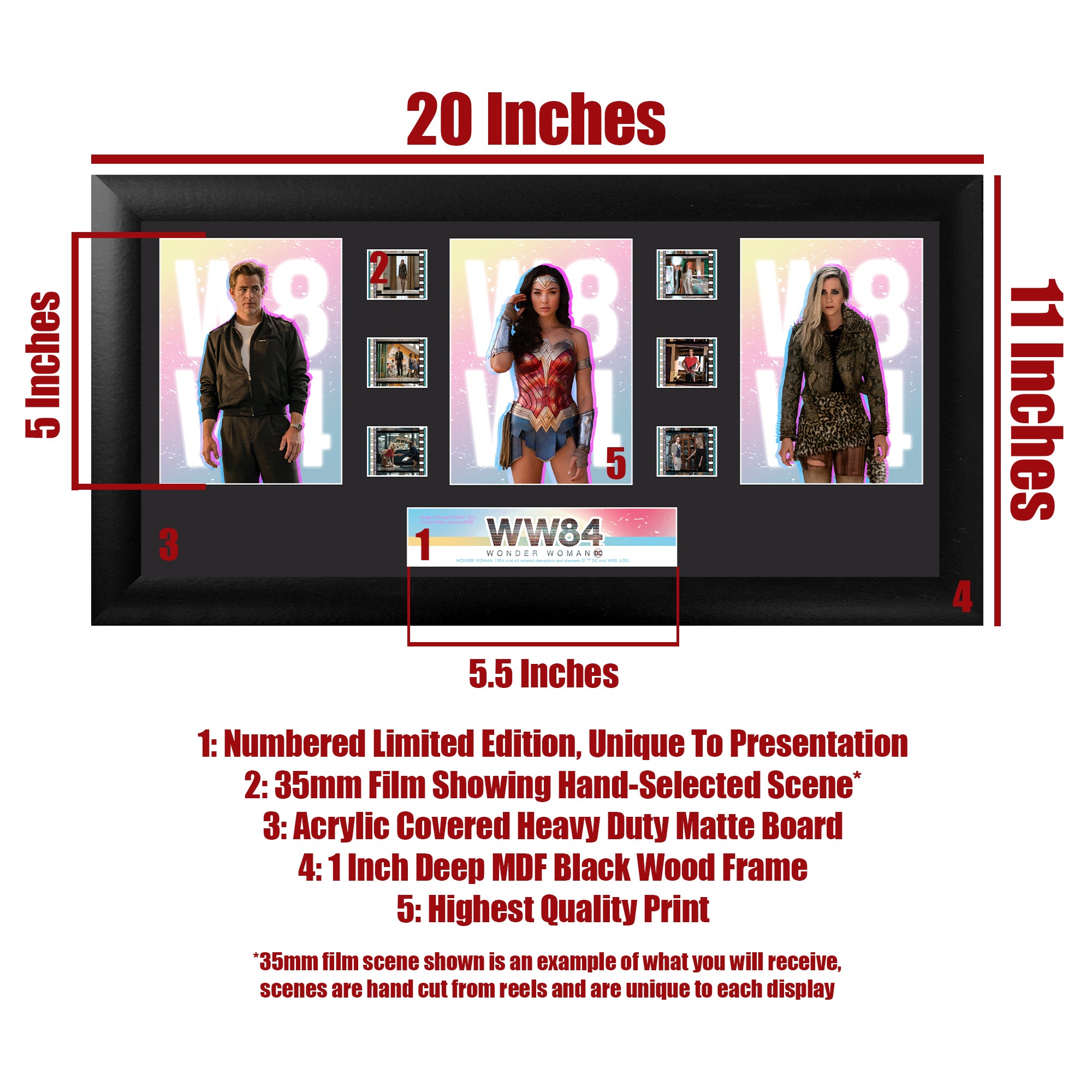 Wonder Woman 1984 (S1) Limited Edition Trio Framed FilmCells Presentation USFC6431