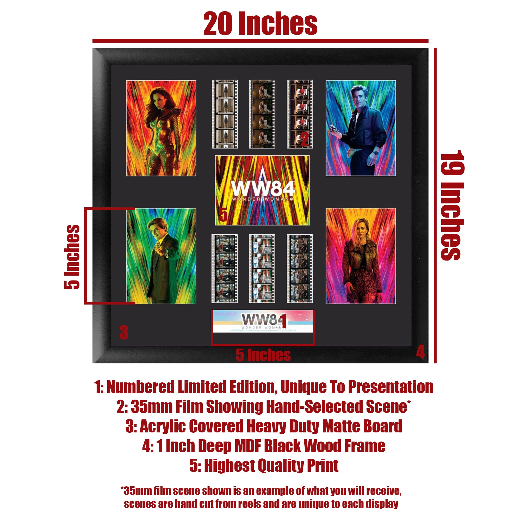 Wonder Woman 1984 (S1) FilmCells Presentation Limited Edition Montage Wall Art USFC6440