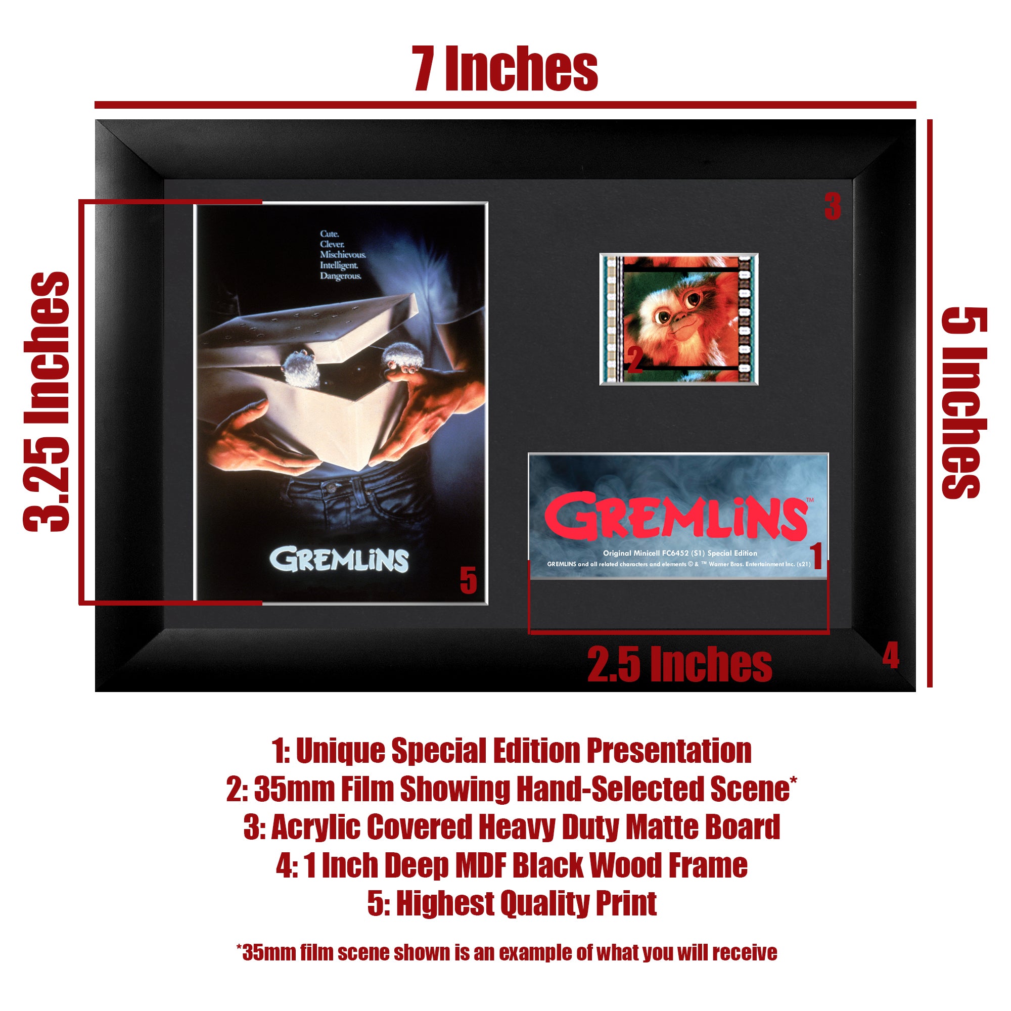 Gremlins (Movie Poster Artwork) Minicell FilmCells Framed Desktop Presentation USFC6452