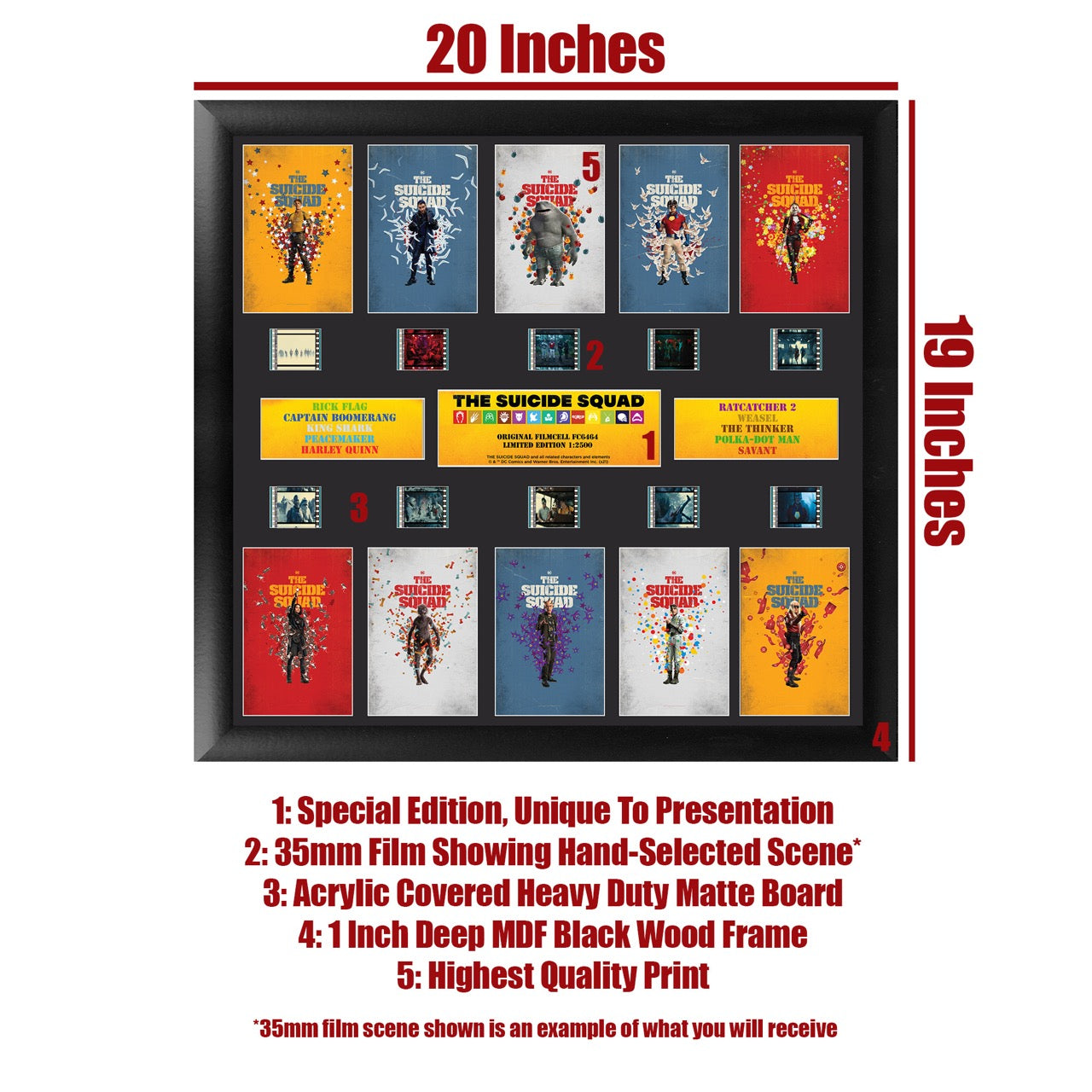 The Suicide Squad (S1) FilmCells Presentation Limited Edition Montage Wall Art USFC6464