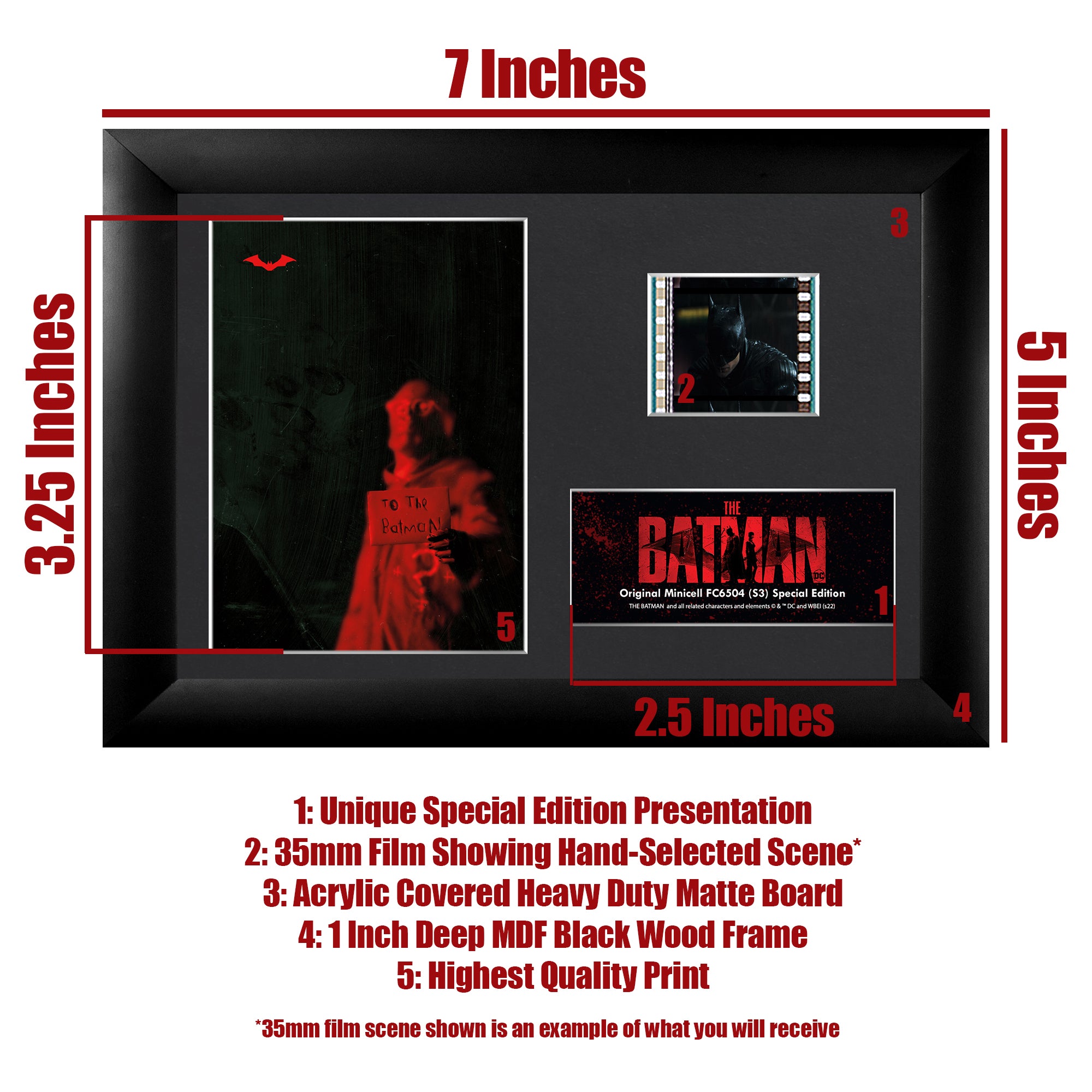 The Batman (The Riddler) Minicell FilmCells Framed Desktop Presentation USFC6504