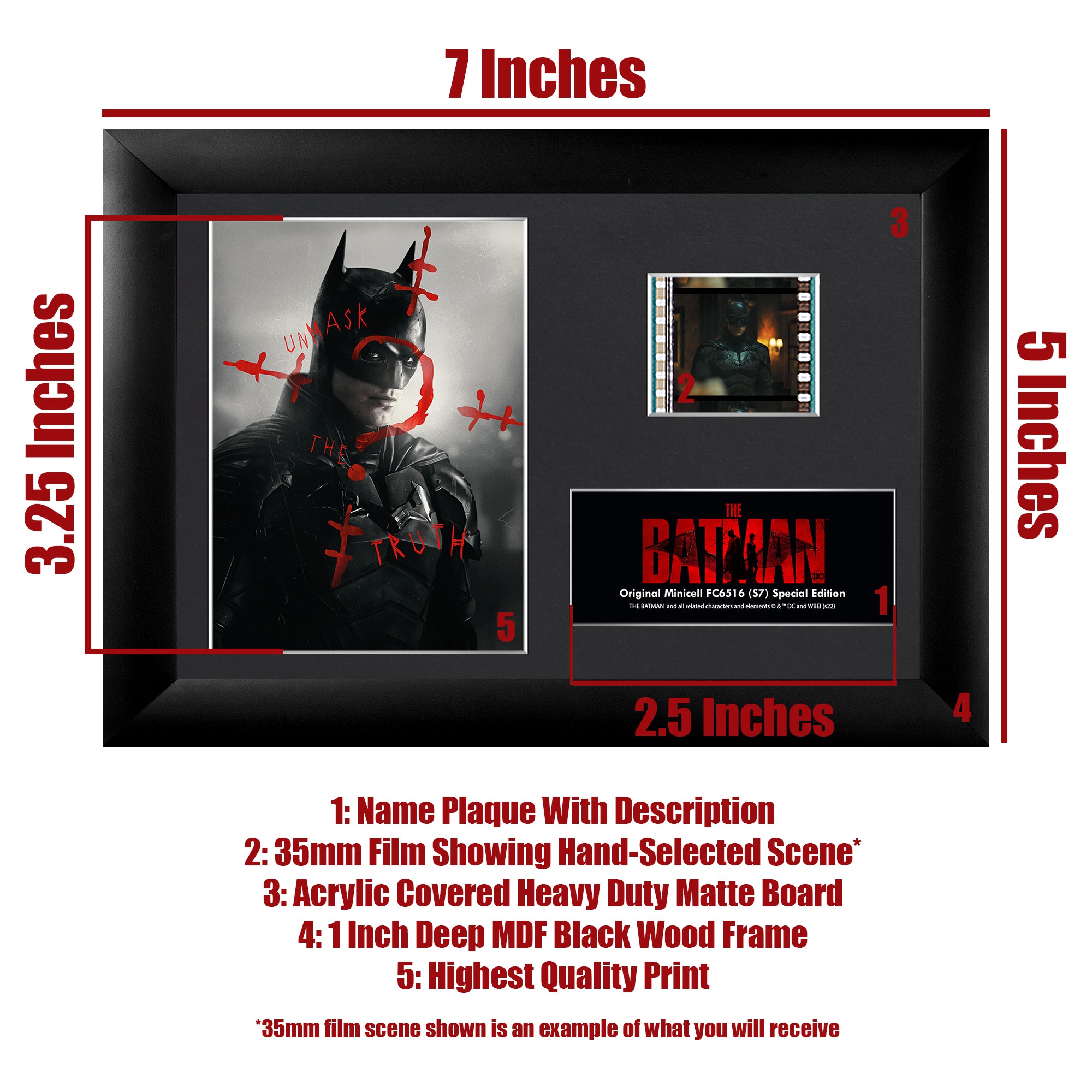 The Batman (Unmask the Truth) Minicell FilmCells Framed Desktop Presentation USFC6516