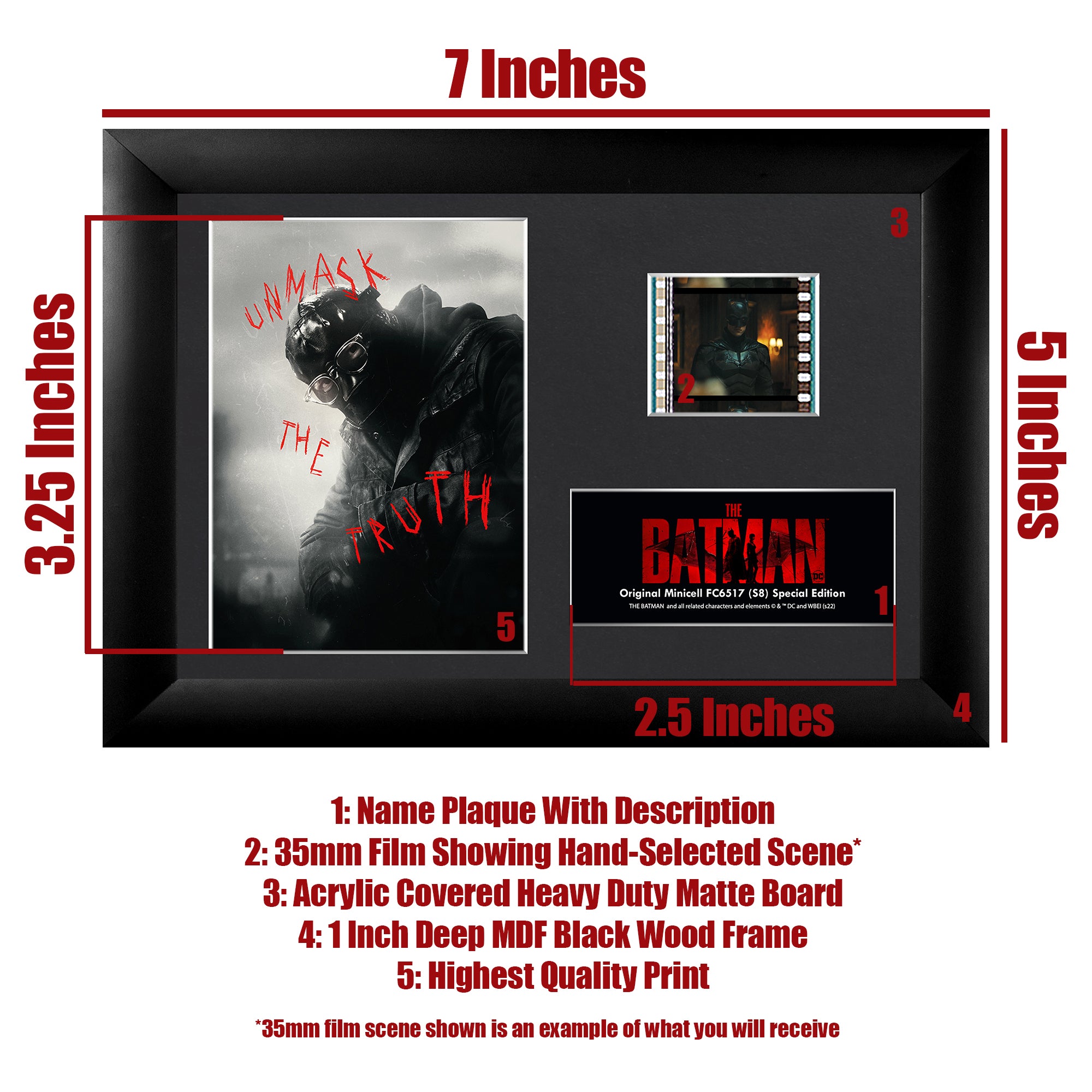 The Batman (The Riddler Unmasked) Minicell FilmCells Framed Desktop Presentation USFC6517