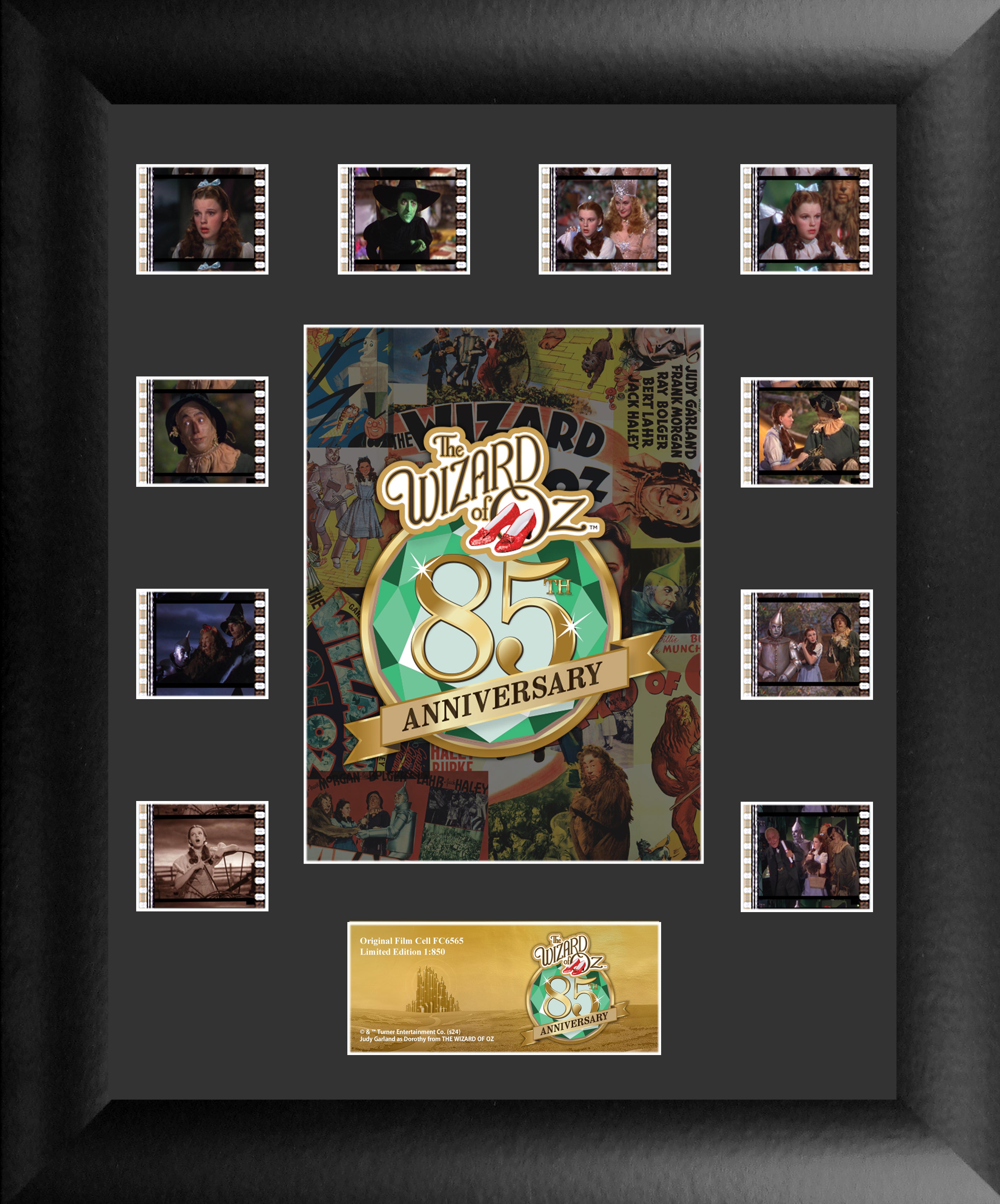 The Wizard of Oz (85th Anniversary - Official Logo) FilmCells Presentation Mini Montage Framed Art USFC6565
