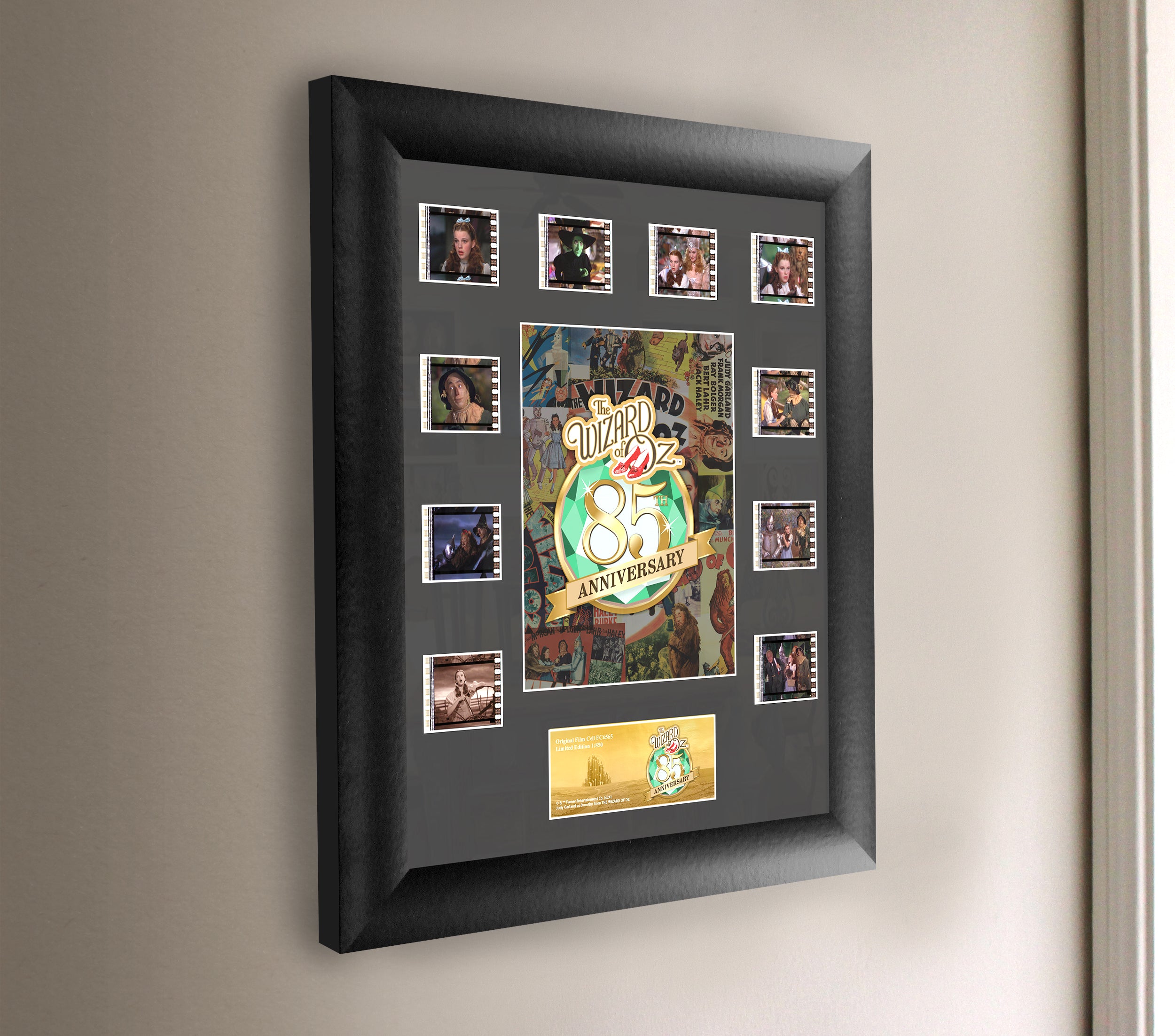 The Wizard of Oz (85th Anniversary - Official Logo) FilmCells Presentation Mini Montage Framed Art USFC6565