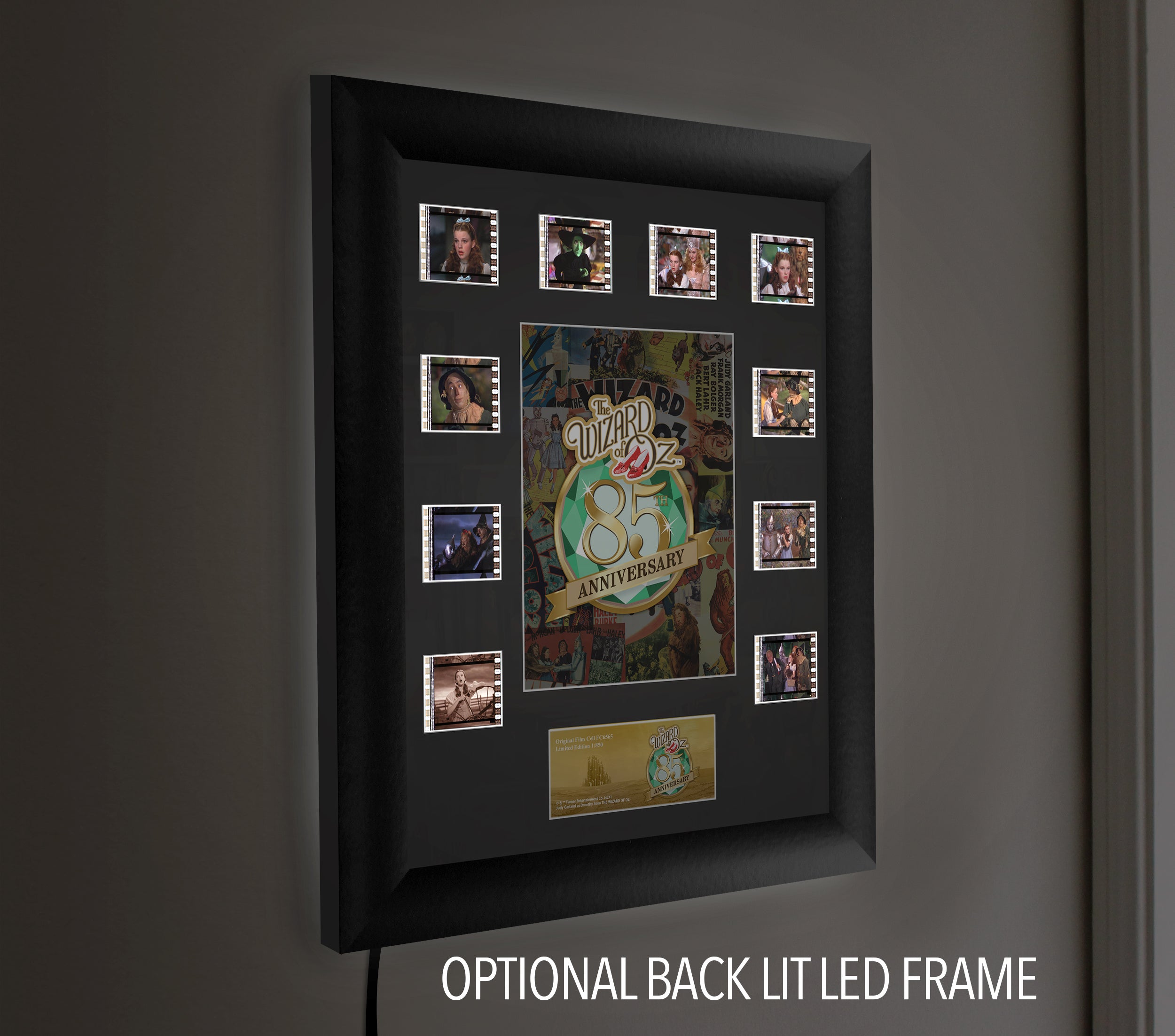 The Wizard of Oz (85th Anniversary - Official Logo) FilmCells Presentation Mini Montage Framed Art USFC6565