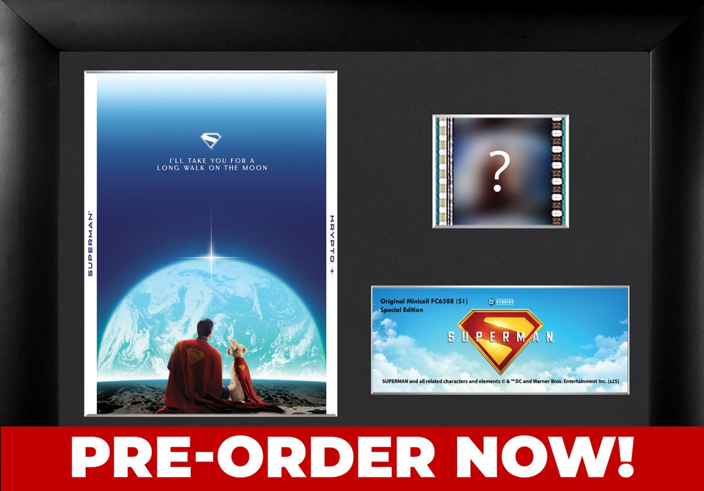 (PREORDER) Superman 2025 (Superman and Krypto) Minicell FilmCells™ Framed Desktop Presentation USFC6588