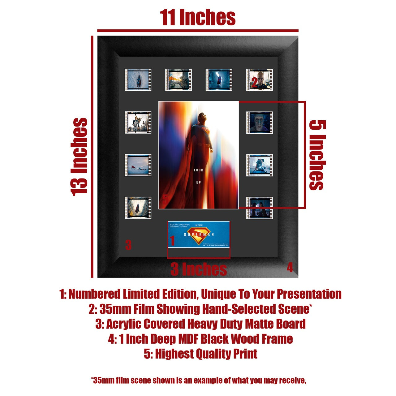 Superman (2025) (Look Up) Mini Montage Framed FilmCells™ Presentation USFC6590
