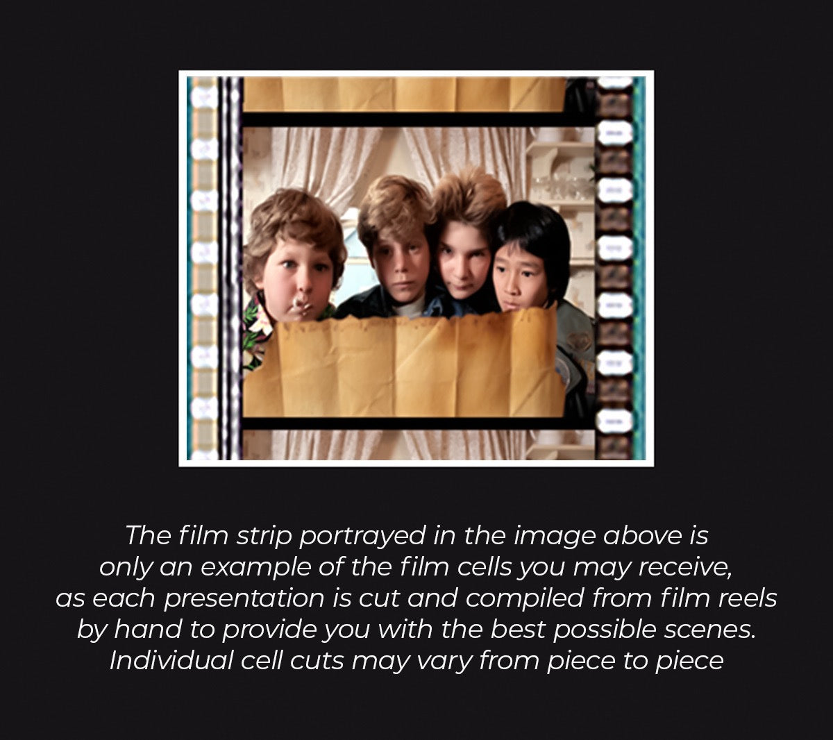 The Goonies 40th Anniversary (One-Eyed Willy’s Treasure) Minicell FilmCells™ Framed Desktop Presentation USFC6597