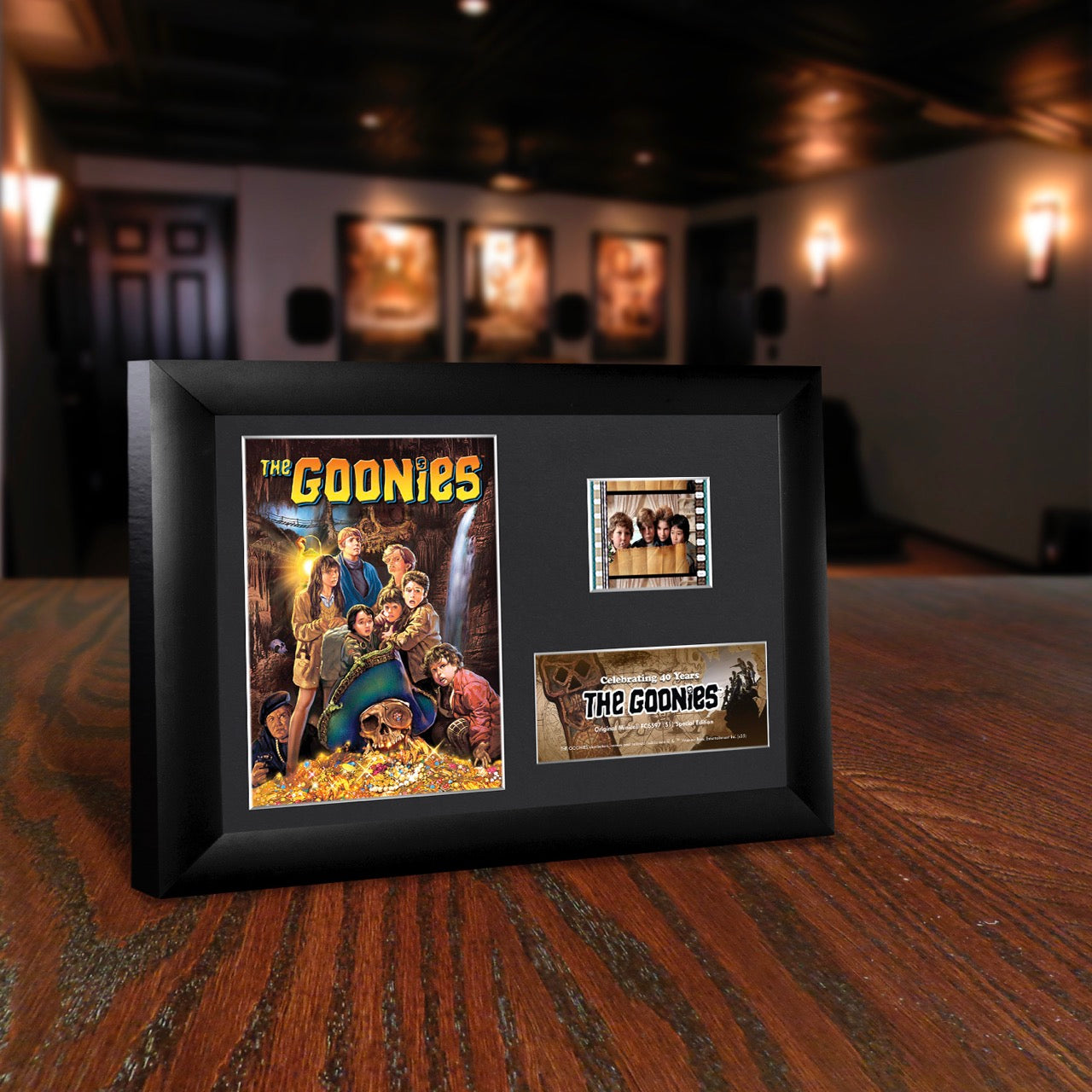 The Goonies 40th Anniversary (One-Eyed Willy’s Treasure) Minicell FilmCells™ Framed Desktop Presentation USFC6597