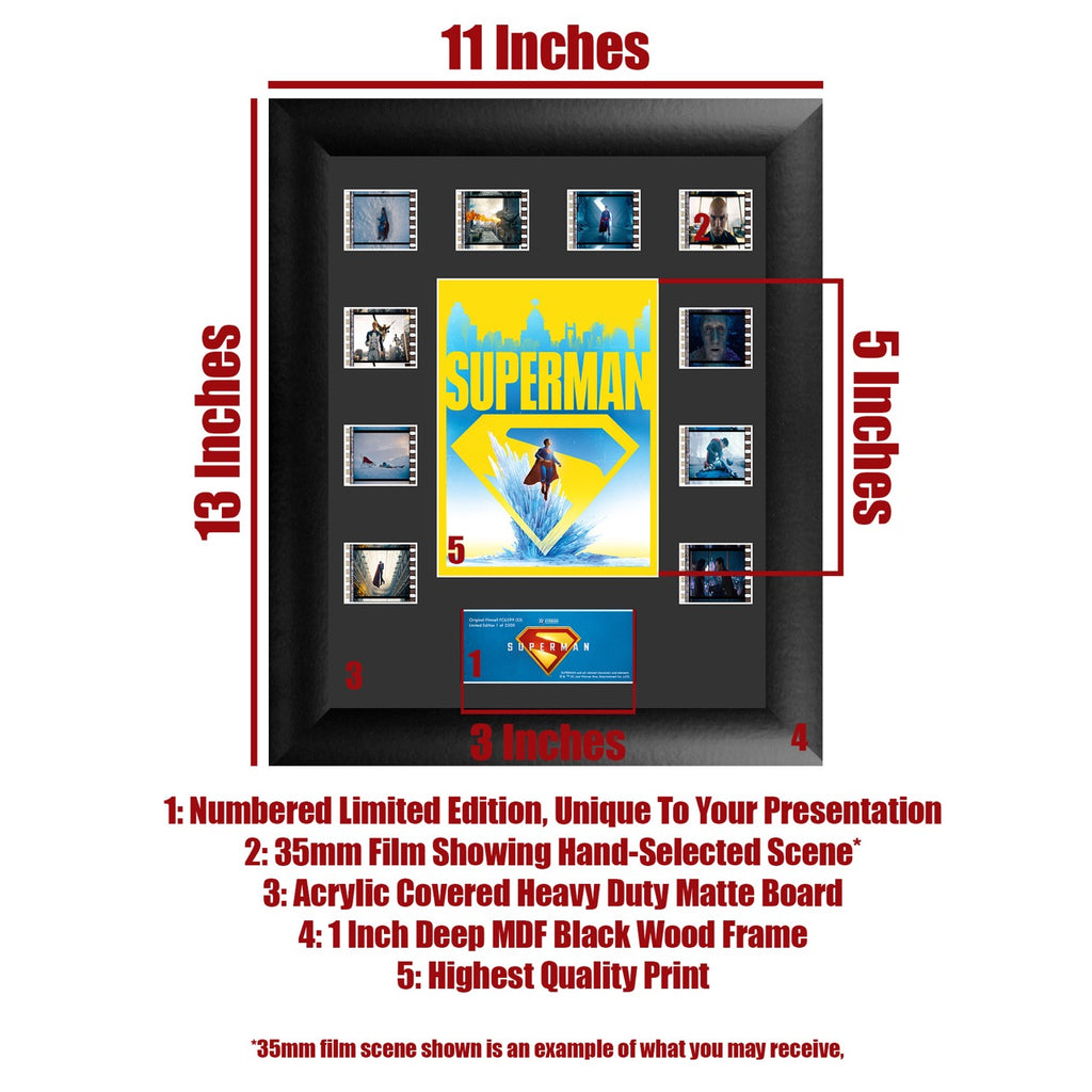 Superman (2025) (Fortress Ascension) Mini Montage Framed FilmCells™ Presentation USFC6599
