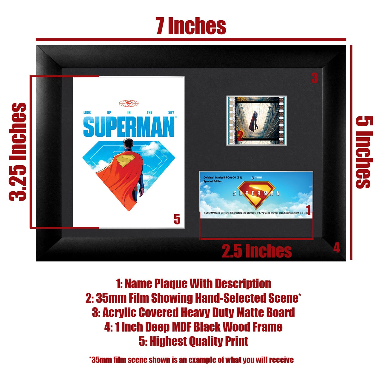 Superman (2025) (Look Up In The Sky) Minicell FilmCells™ Framed Desktop Presentation USFC6600