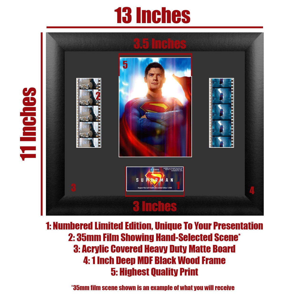 Superman (2025) (Fortress Ascension) Double Framed FilmCells™ Presentation USFC6605